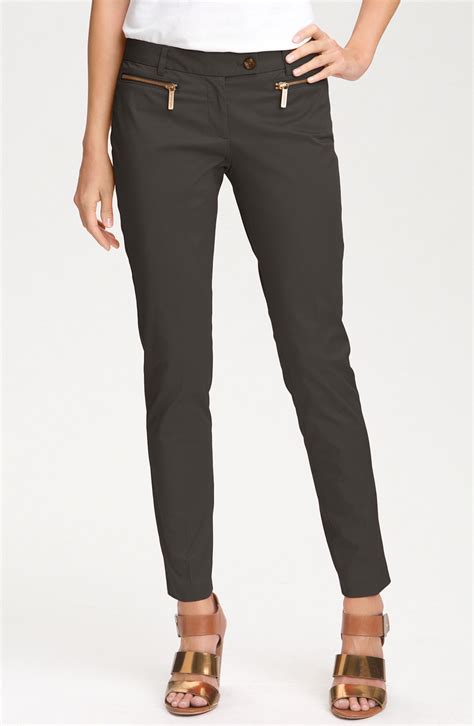 michael michael kors zip pocket ankle pant 